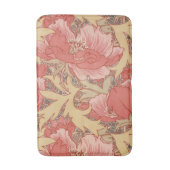 William Morris Poppies Floral Art Nouveau Pattern Badmat (Voorkant Verticaal)