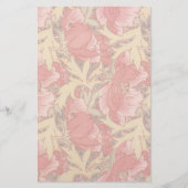 William Morris Poppies Floral Art Nouveau Pattern Briefpapier (Voorkant)