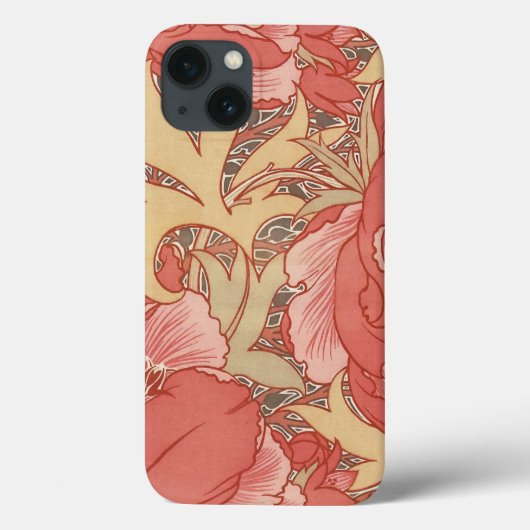 William Morris Poppies Floral Art Nouveau Pattern Case-Mate iPhone Case (Achterkant)