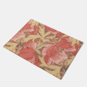 William Morris Poppies Floral Art Nouveau Pattern Deurmat (Schuin)