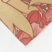 William Morris Poppies Floral Art Nouveau Pattern Fleece Deken (Hoek)