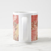 William Morris Poppies Floral Art Nouveau Pattern Grote Koffiekop (Achterkant)