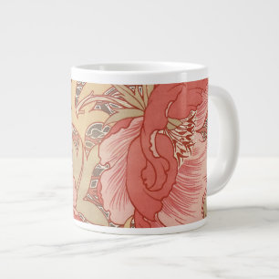 William Morris Poppies Floral Art Nouveau Pattern Grote Koffiekop