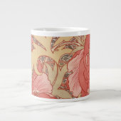 William Morris Poppies Floral Art Nouveau Pattern Grote Koffiekop (Voorkant)