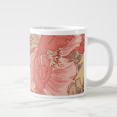 William Morris Poppies Floral Art Nouveau Pattern Grote Koffiekop (Rechts)