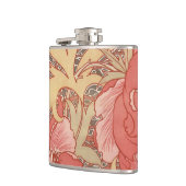 William Morris Poppies Floral Art Nouveau Pattern Heupfles (Links)