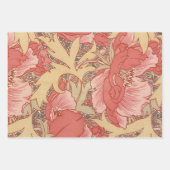 William Morris Poppies Floral Art Nouveau Pattern Inpakpapier Vel (Voorkant 2)