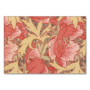 William Morris Poppies Floral Art Nouveau Pattern Kaart