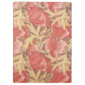 William Morris Poppies Floral Art Nouveau Pattern Klembord (Achterkant)