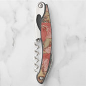 William Morris Poppies Floral Art Nouveau Pattern Kurkentrekker (Voorkant)