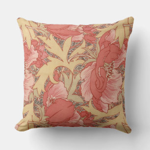 William Morris Poppies Floral Art Nouveau Pattern Kussen