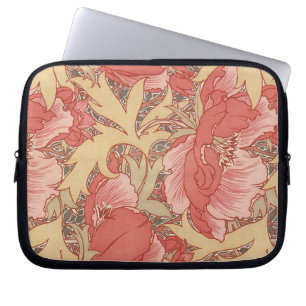 William Morris Poppies Floral Art Nouveau Pattern Laptop Sleeve
