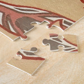 William Morris Poppies Floral Art Nouveau Pattern Legpuzzel (Zijkant)