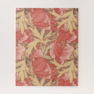 William Morris Poppies Floral Art Nouveau Pattern Legpuzzel