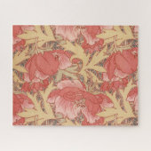 William Morris Poppies Floral Art Nouveau Pattern Legpuzzel (Horizontaal)