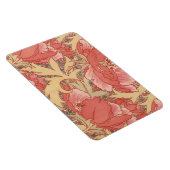 William Morris Poppies Floral Art Nouveau Pattern Magneet (Rechterzijde)