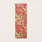 William Morris Poppies Floral Art Nouveau Pattern Mini Visitekaartjes (Voorkant)