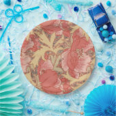 William Morris Poppies Floral Art Nouveau Pattern Papieren Bordje (Feest)