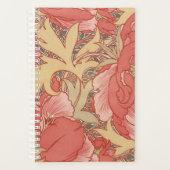 William Morris Poppies Floral Art Nouveau Pattern Planner (Voorkant)