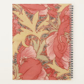 William Morris Poppies Floral Art Nouveau Pattern Planner (Achterkant)