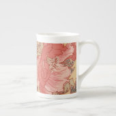 William Morris Poppies Floral Art Nouveau Pattern Porselein Kop (Rechts)