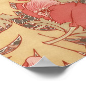 William Morris Poppies Floral Art Nouveau Pattern Poster (Hoek)