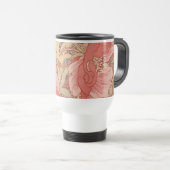 William Morris Poppies Floral Art Nouveau Pattern Reisbeker (Voorkant rechts)