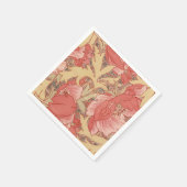 William Morris Poppies Floral Art Nouveau Pattern Servet (Hoek)