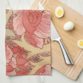 William Morris Poppies Floral Art Nouveau Pattern Theedoek (Quarter Fold)