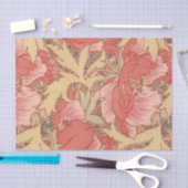 William Morris Poppies Floral Art Nouveau Pattern Tissuepapier (Craft)
