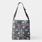 William Morris Poppy Botanical Victorian Wallpaper Crossbody Tas (Achterkant)