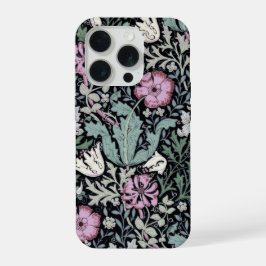 William Morris Poppy Botanical Victorian Wallpaper iPhone 15 Pro Case