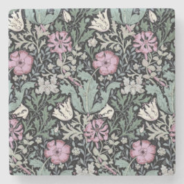 William Morris Poppy Botanical Victorian Wallpaper Stenen Onderzetter