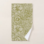 William Morris Poppy Classic Floral Green Bad Handdoek (Handdoek)