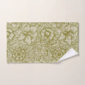 William Morris Poppy Classic Floral Green Bad Handdoek (Handdoek)