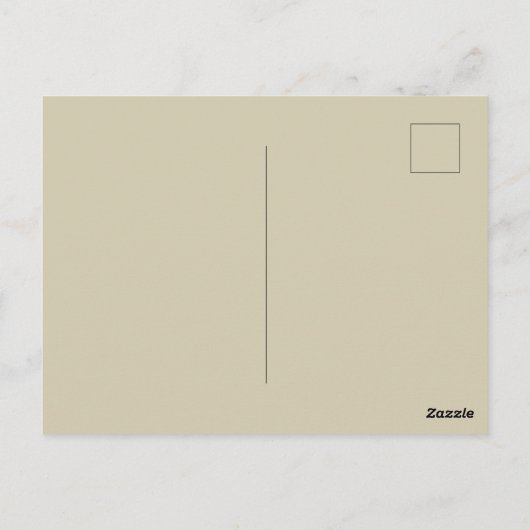 William Morris Poppy Classic Floral Green Briefkaart (Achterkant)