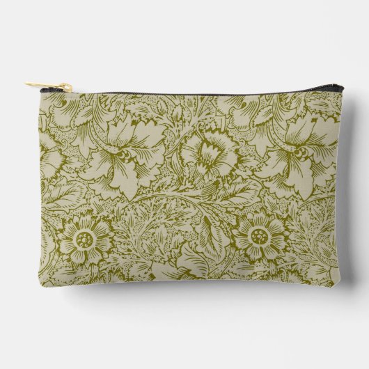 William Morris Poppy Classic Floral Green Etui (Voorkant)