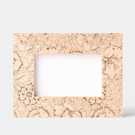 William Morris Poppy Classic Floral Green Gegraveerde Lijstjes (Voorkant)