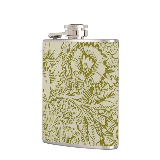 William Morris Poppy Classic Floral Green Heupfles (Links)