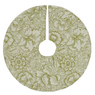 William Morris Poppy Classic Floral Green Kerstboom Rok