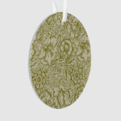 William Morris Poppy Classic Floral Green Ornament (voorkant)