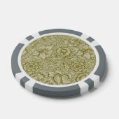 William Morris Poppy Classic Floral Green Poker Chips (Enkel)
