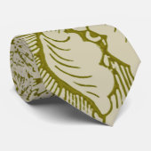 William Morris Poppy Classic Floral Green Stropdas (Opgerold)