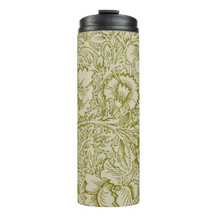 William Morris Poppy Classic Floral Green Thermosbeker