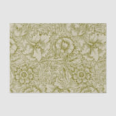 William Morris Poppy Classic Floral Green Tissuepapier (Voorkant)