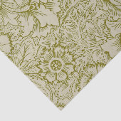 William Morris Poppy Classic Floral Green Tissuepapier (Detail)
