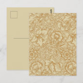 William Morris Poppy Floral Wallpaper Briefkaart (Voorkant / Achterkant)