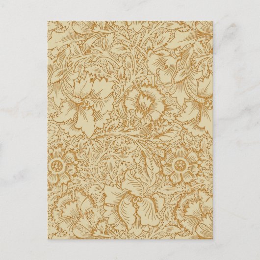 William Morris Poppy Floral Wallpaper Briefkaart (Voorkant)