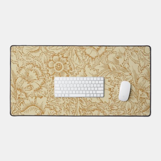 William Morris Poppy Floral Wallpaper Bureaumat (Keyboard & Muis)
