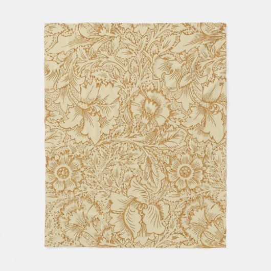 William Morris Poppy Floral Wallpaper Fleece Deken (Voorkant)